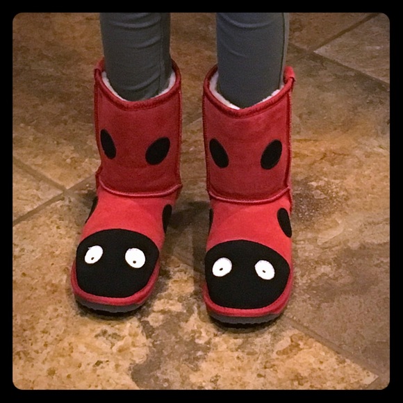 Sold! 🐞Brand new in box, EMU Ladybug boots size 3 - Picture 1 of 6